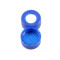 CAP SCREW 9MM BLUE PP WHITE SILICONE / WHITE PTFE SEPTA BONDED SLIT 1.0MM 5000/PACK